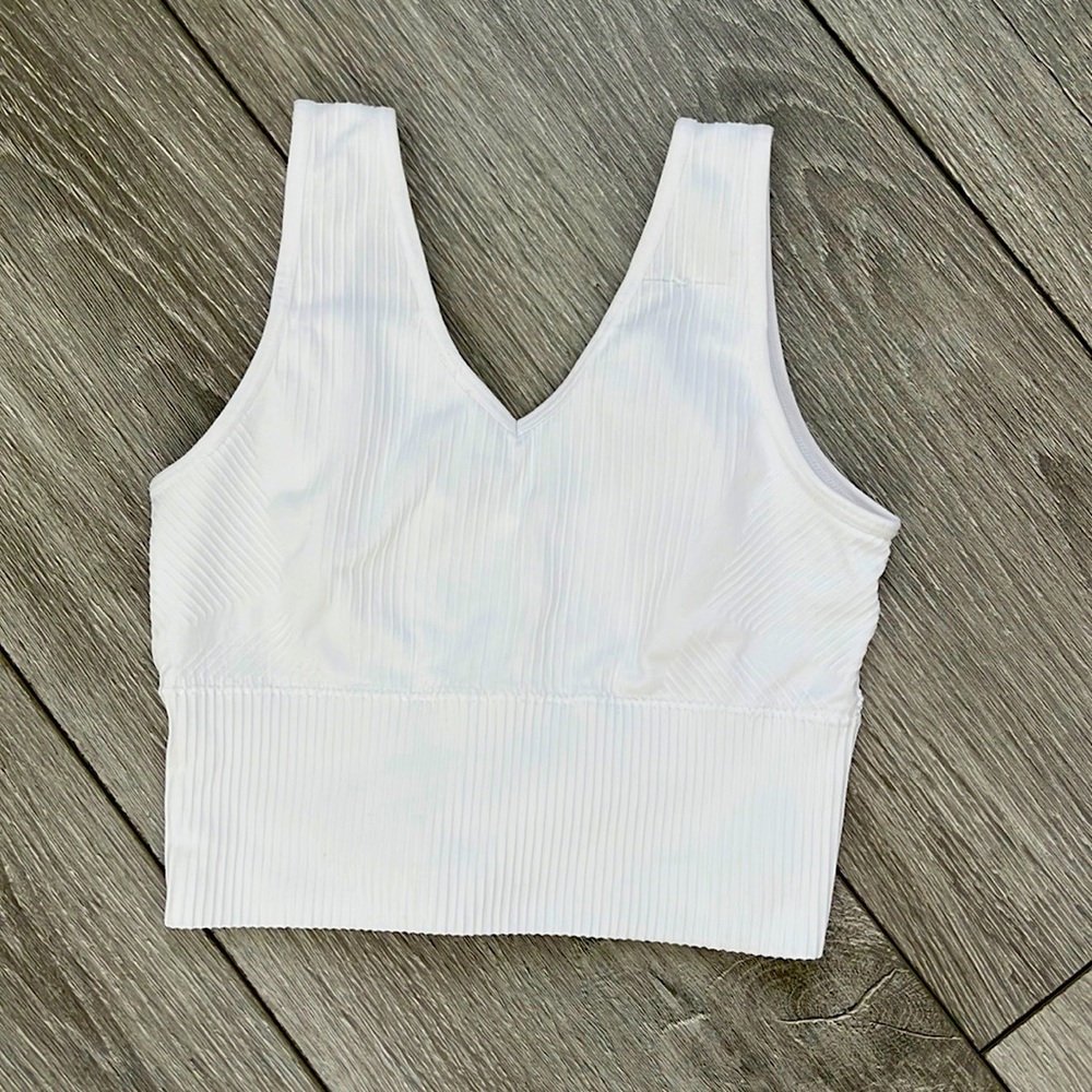 White crop top.